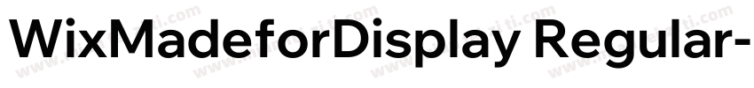 WixMadeforDisplay Regular字体转换